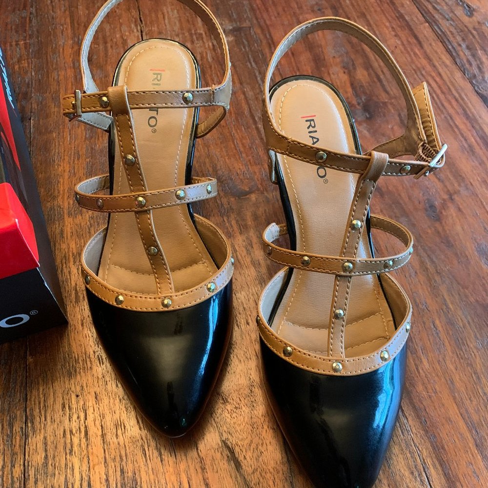 RIALTO 'Mariella' Women's Heel (Tan and Black)